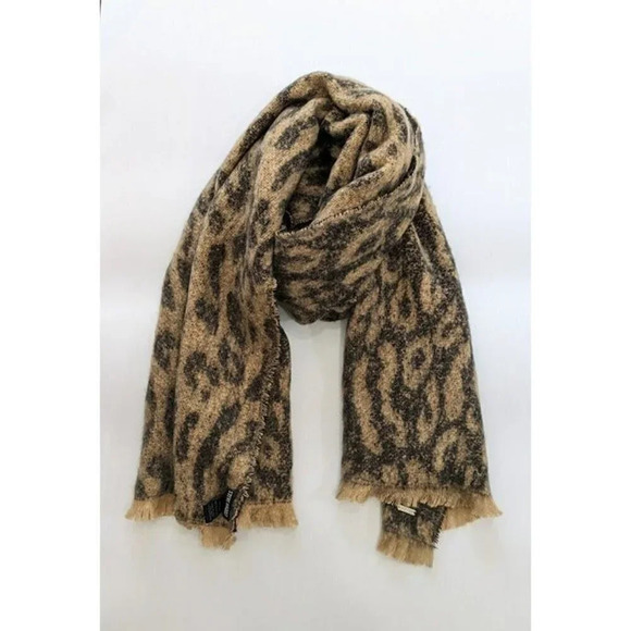 Steve Madden Women's Lofty Leopard-Print Woven Natural O/S (MSRP $38) - Picture 3 of 5